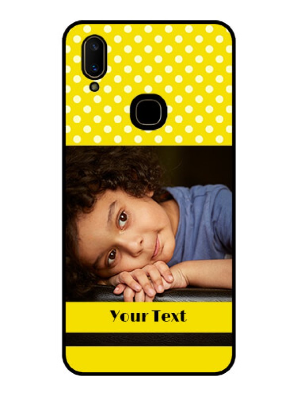 Custom Vivo V11 Custom Glass Phone Case  - Bright Yellow Case Design