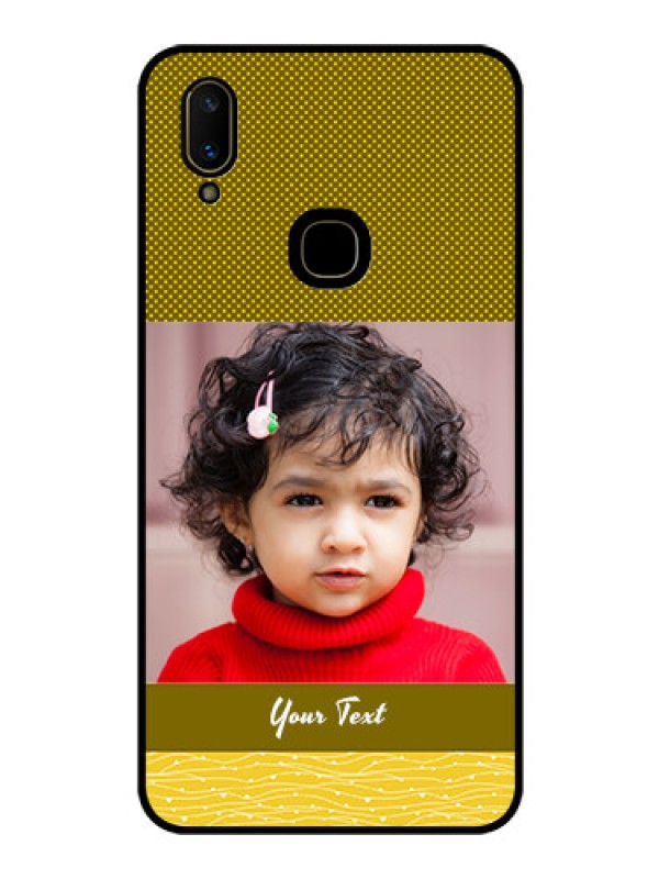 Custom Vivo V11 Custom Glass Phone Case  - Simple Green Color Design