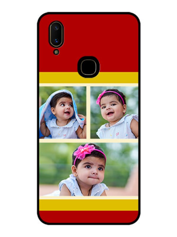Custom Vivo V11 Custom Glass Mobile Case  - Multiple Pic Upload Design