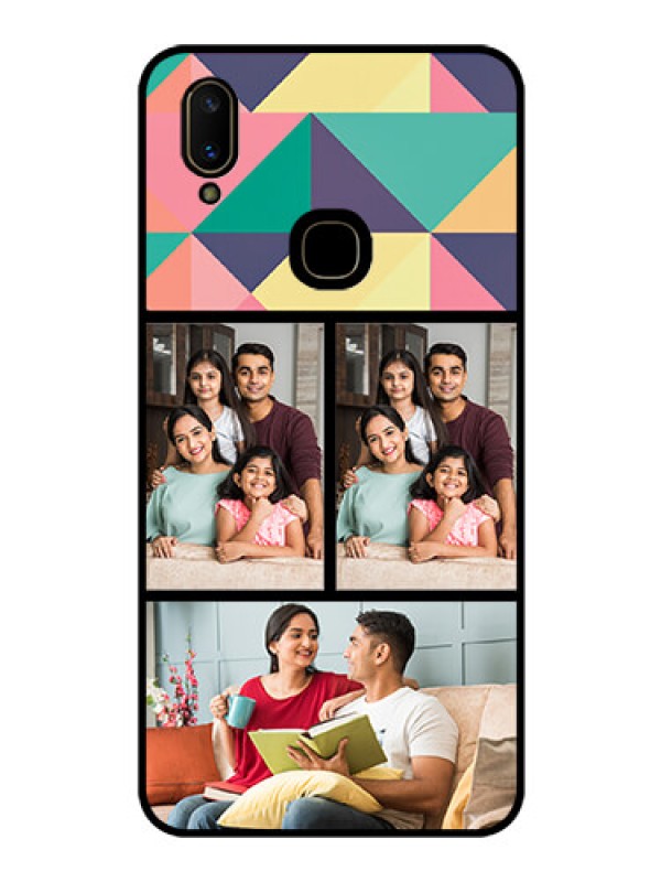 Custom Vivo V11 Custom Glass Phone Case  - Bulk Pic Upload Design
