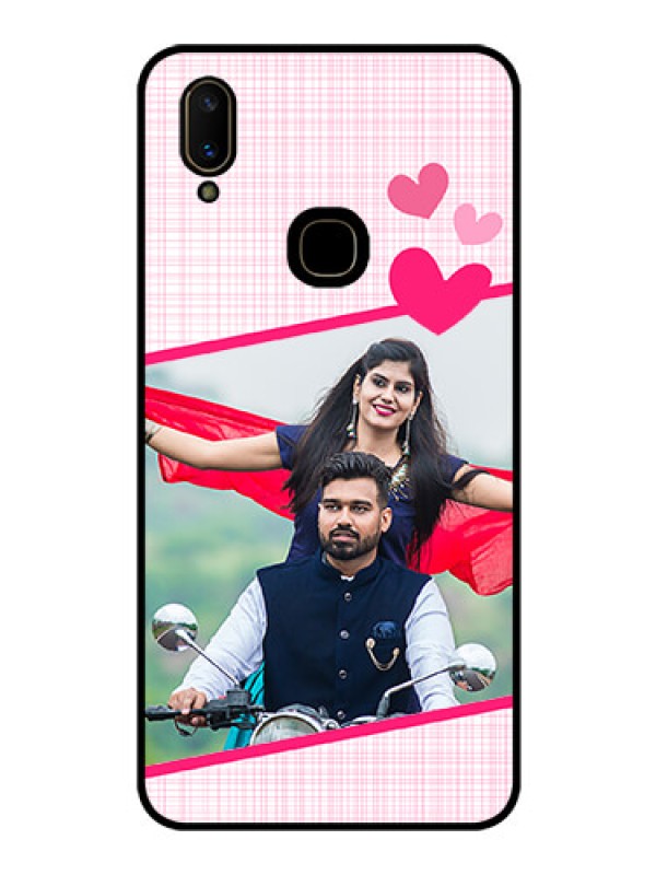 Custom Vivo V11 Custom Glass Phone Case  - Love Shape Heart Design