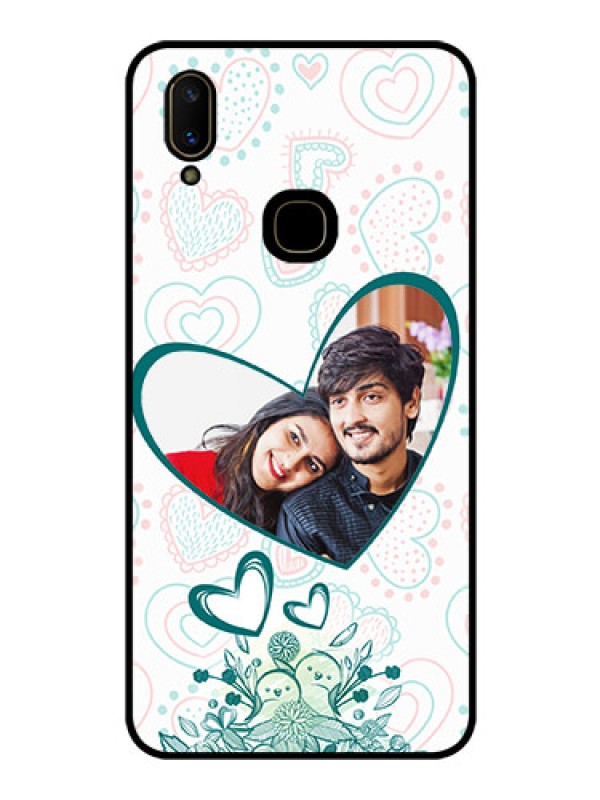 Custom Vivo V11 Photo Printing on Glass Case  - Premium Couple Design