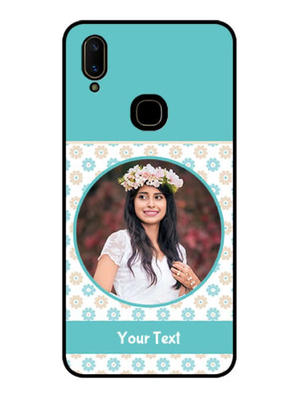 Custom Vivo V11 Custom Glass Mobile Case  - Beautiful Flowers Design