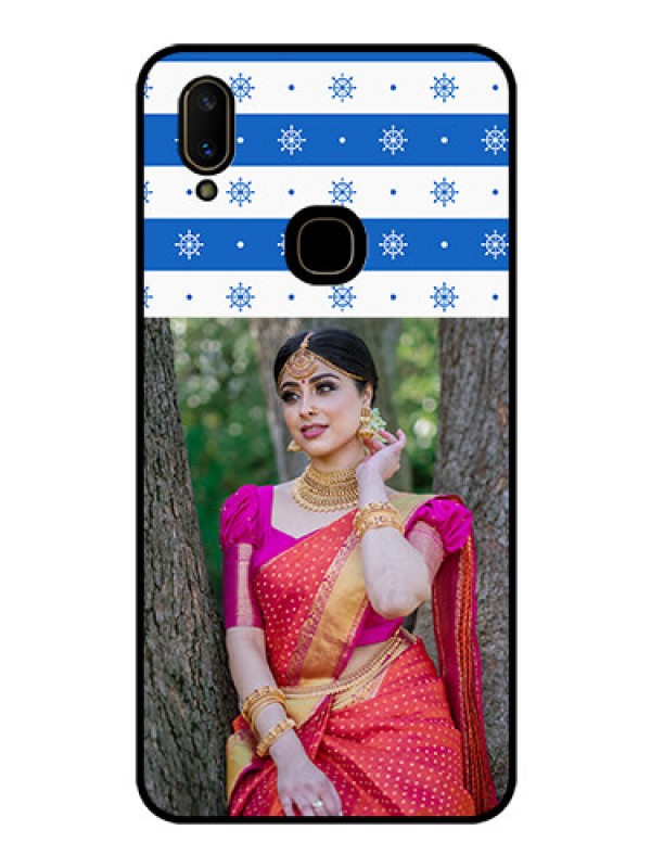 Custom Vivo V11 Photo Printing on Glass Case  - Snow Pattern Design