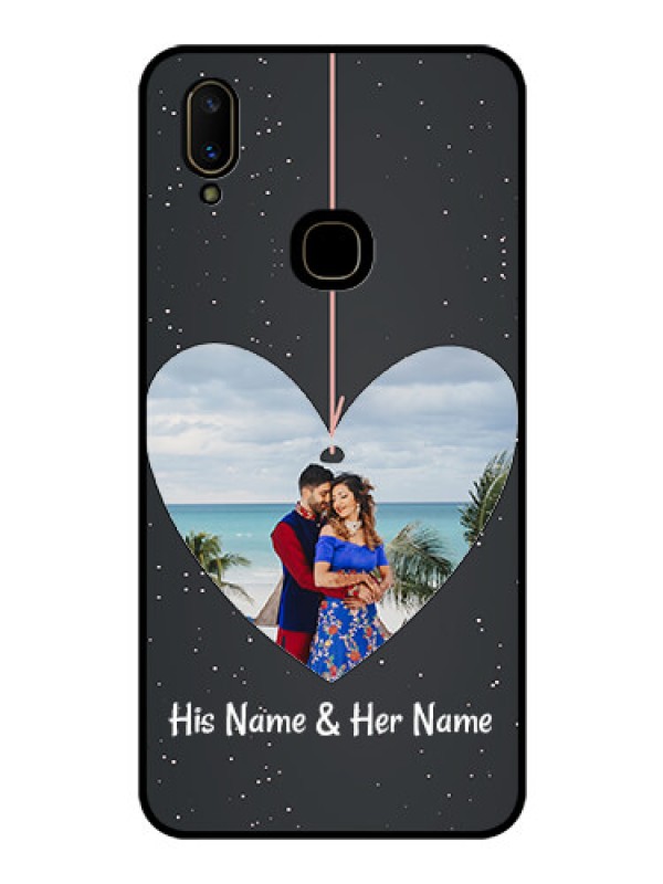 Custom Vivo V11 Custom Glass Phone Case  - Hanging Heart Design