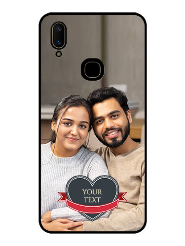 Custom Vivo V11 Custom Glass Phone Case  - Just Married Couple Design