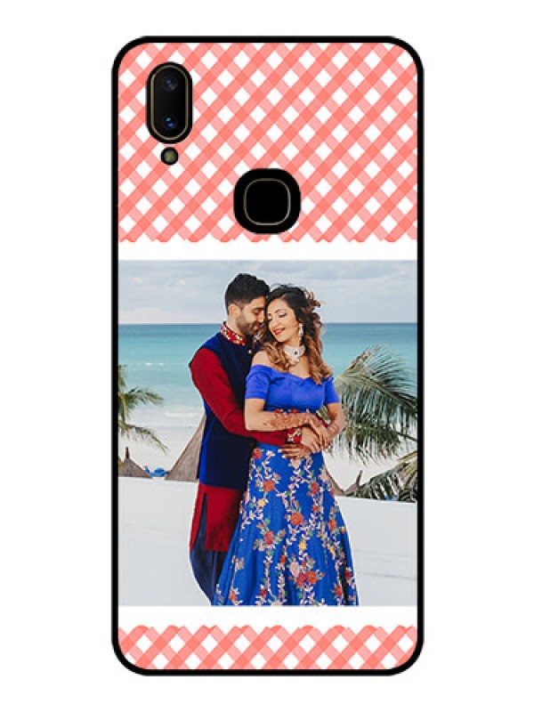 Custom Vivo V11 Personalized Glass Phone Case  - Pink Pattern Design