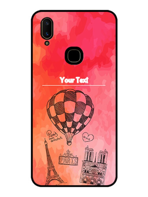 Custom Vivo V11 Custom Glass Phone Case  - Paris Theme Design
