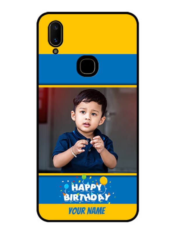 Custom Vivo V11 Custom Glass Mobile Case  - Birthday Wishes Design