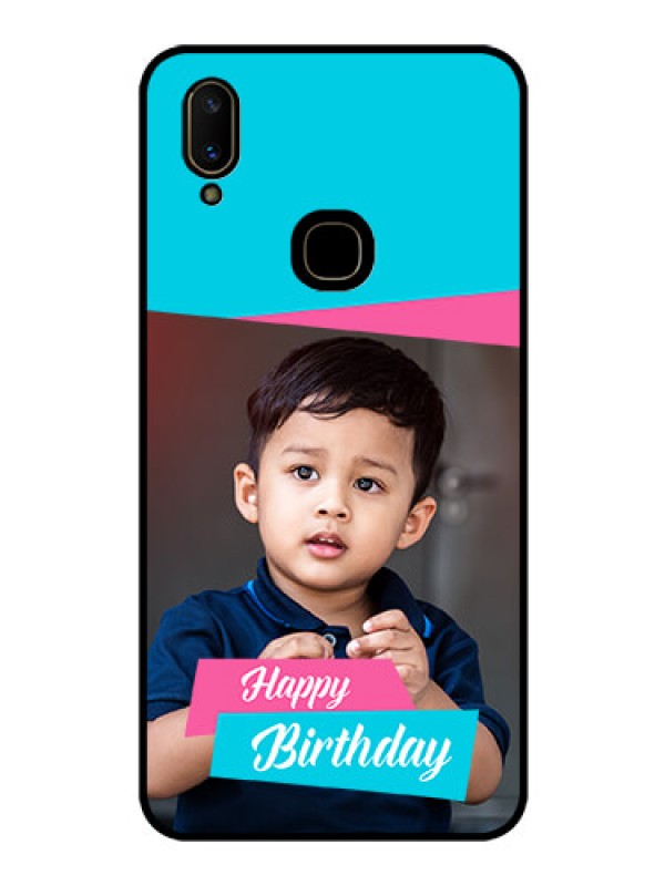 Custom Vivo V11 Personalized Glass Phone Case  - Image Holder with 2 Color Design