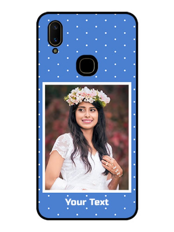 Custom Vivo V11 Photo Printing on Glass Case  - Polka dots design