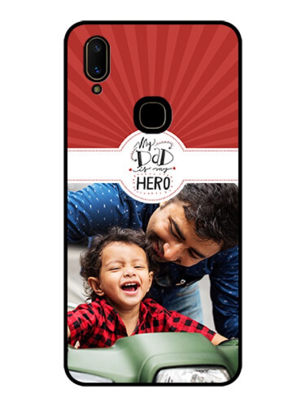 Custom Vivo V11 Photo Printing on Glass Case  - My Dad Hero Design