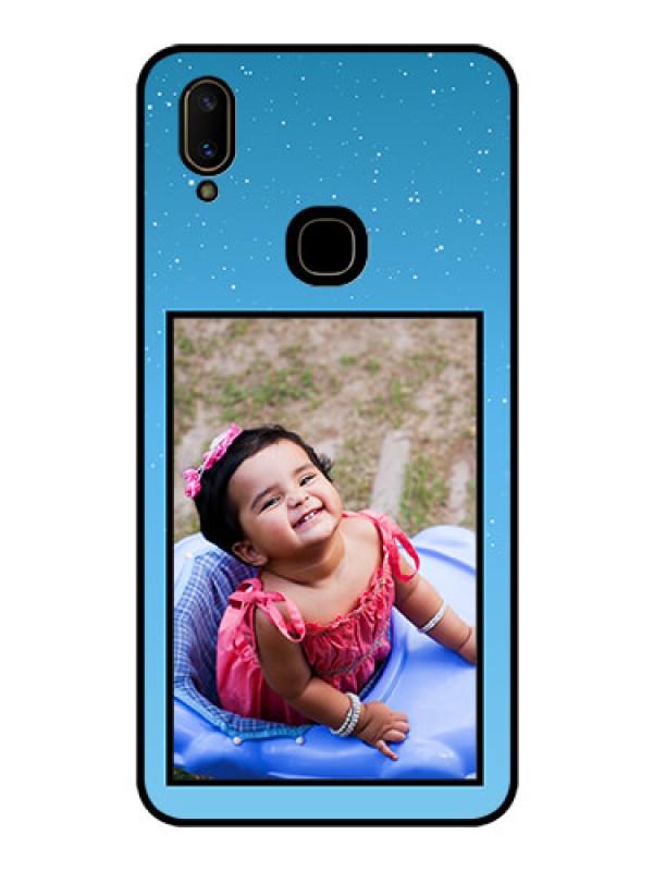 Custom Vivo V11 Custom Glass Mobile Case  - Wave Pattern Colorful Design