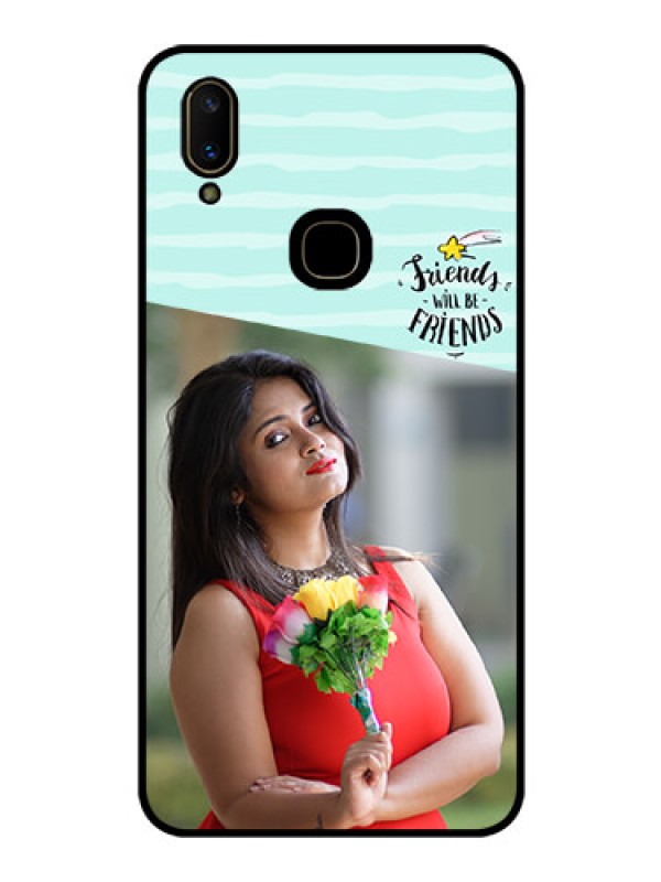 Custom Vivo V11 Custom Glass Phone Case  - Friends Picture Icon Design