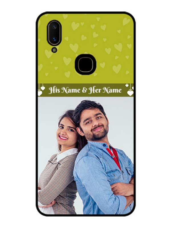 Custom Vivo V11 Custom Glass Phone Case  - You & Me Heart Design