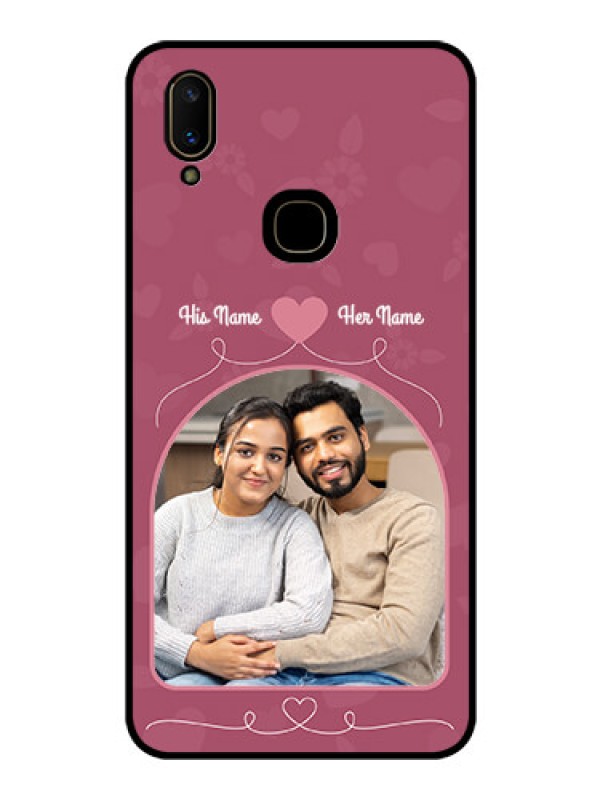 Custom Vivo V11 Photo Printing on Glass Case  - Love Floral Design