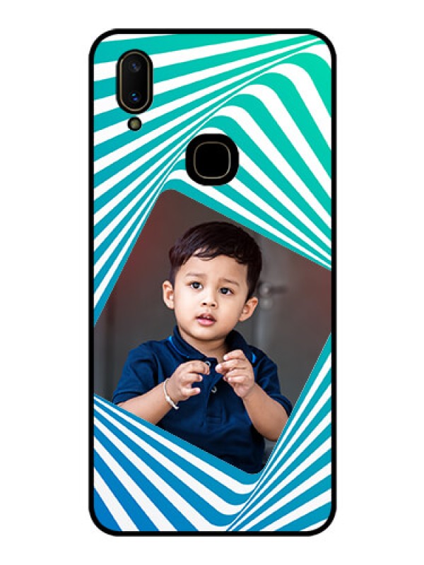 Custom Vivo V11 Personalized Glass Phone Case  - Abstract Spiral Design