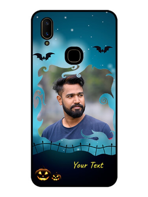 Custom Vivo V11 Custom Glass Phone Case  - Halloween frame design