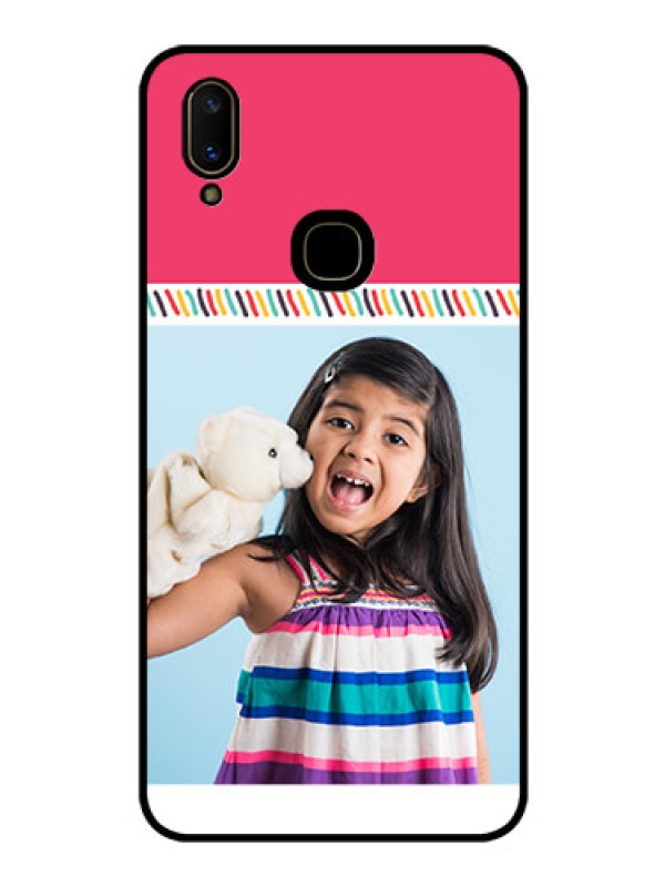 Custom Vivo V11 Personalized Glass Phone Case  - Line art design