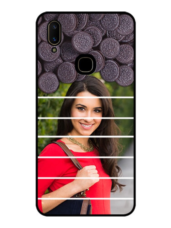 Custom Vivo V11 Custom Glass Phone Case  - with Oreo Biscuit Design