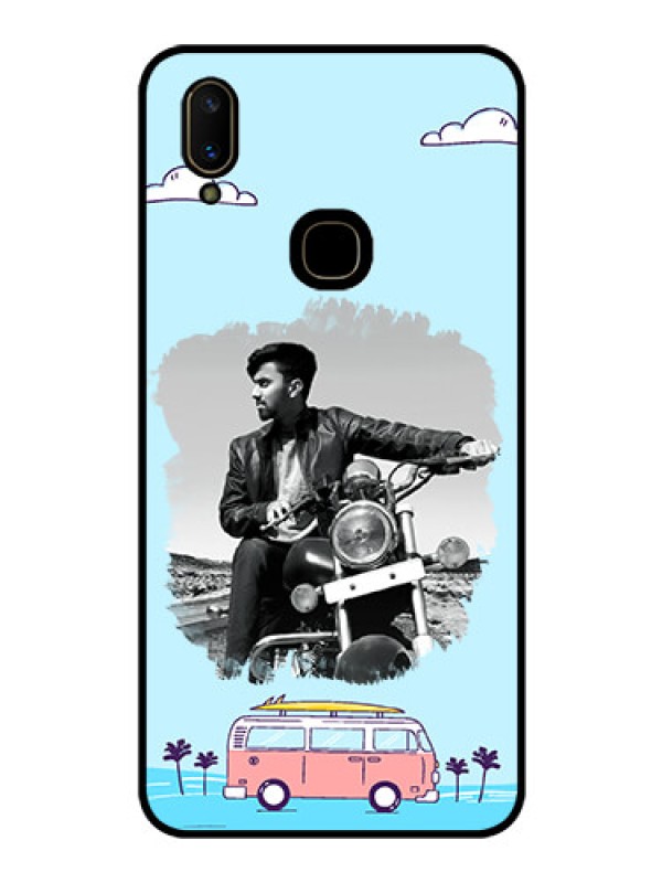Custom Vivo V11 Photo Printing on Glass Case  - Travel & Adventure Design