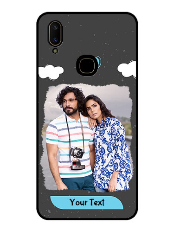 Custom Vivo V11 Custom Glass Phone Case  - Splashes with love doodles Design