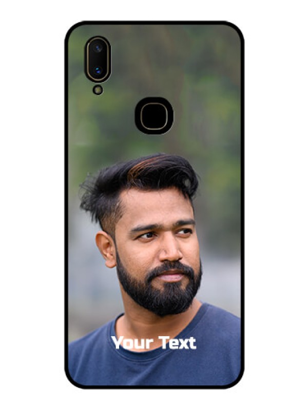 Custom Vivo V11 Glass Mobile Cover: Photo with Text