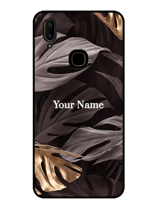 Custom Vivo V11 Personalised Glass Phone Case - Wild Leaves digital paint Design
