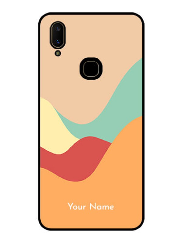 Custom Vivo V11 Personalized Glass Phone Case - Ocean Waves Multi-colour Design