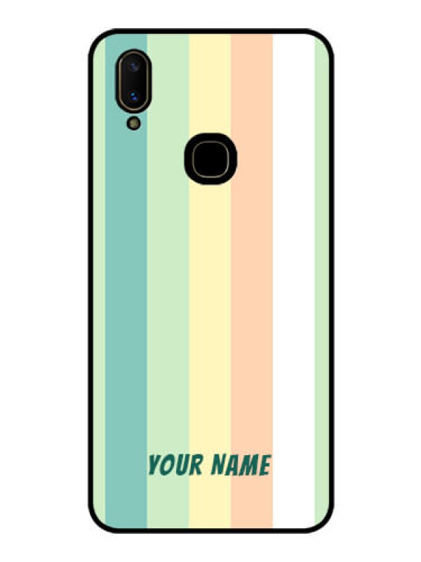 Custom Vivo V11 Photo Printing on Glass Case - Multi-colour Stripes Design