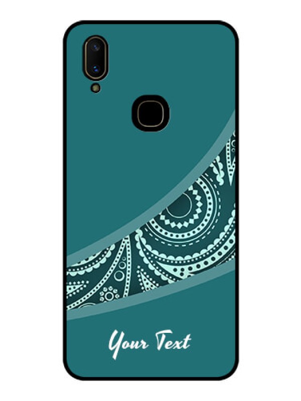 Custom Vivo V11 Photo Printing on Glass Case - semi visible floral Design
