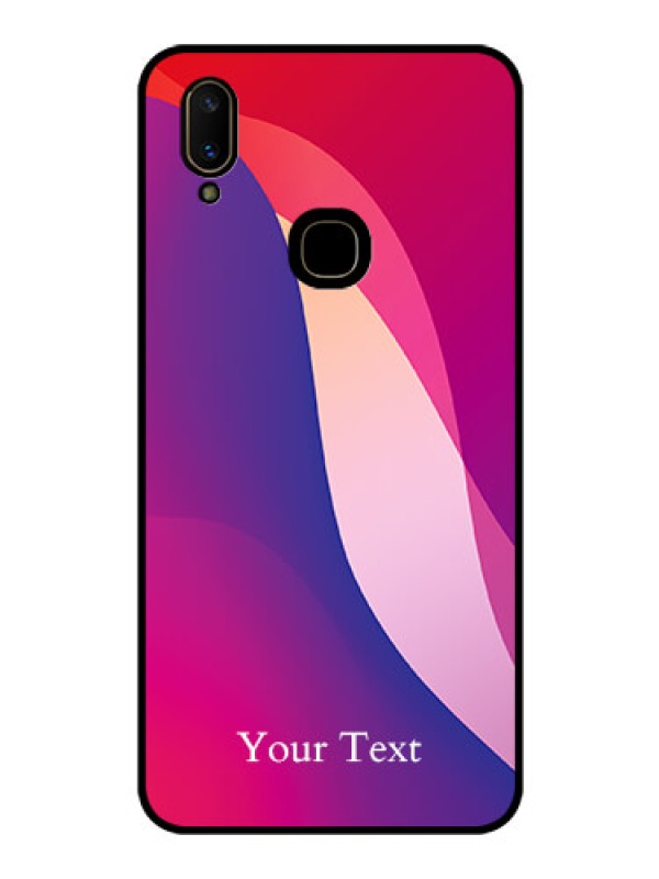 Custom Vivo V11 Personalized Glass Phone Case - Digital abstract Overlap Design