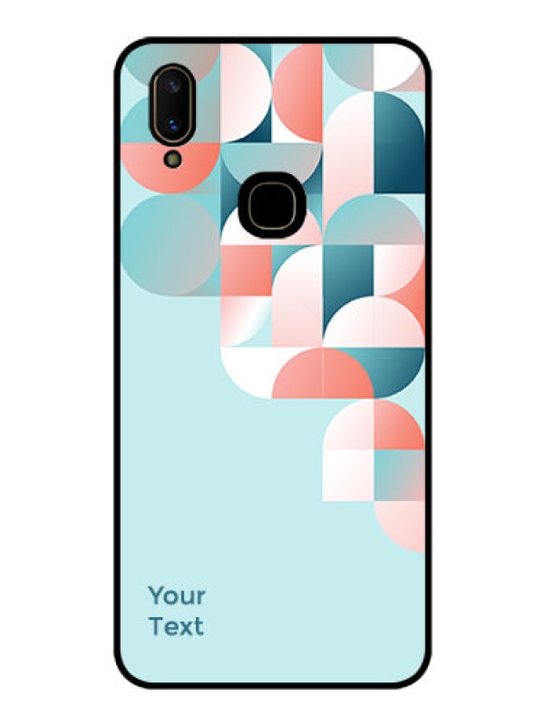 Custom Vivo V11 Custom Glass Phone Case - Stylish Semi-circle Pattern Design