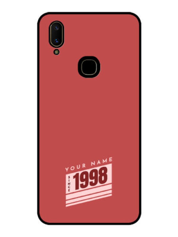 Custom Vivo V11 Custom Glass Phone Case - Red custom year of birth Design