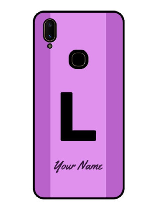 Custom Vivo V11 Custom Glass Phone Case - Tricolor custom text Design