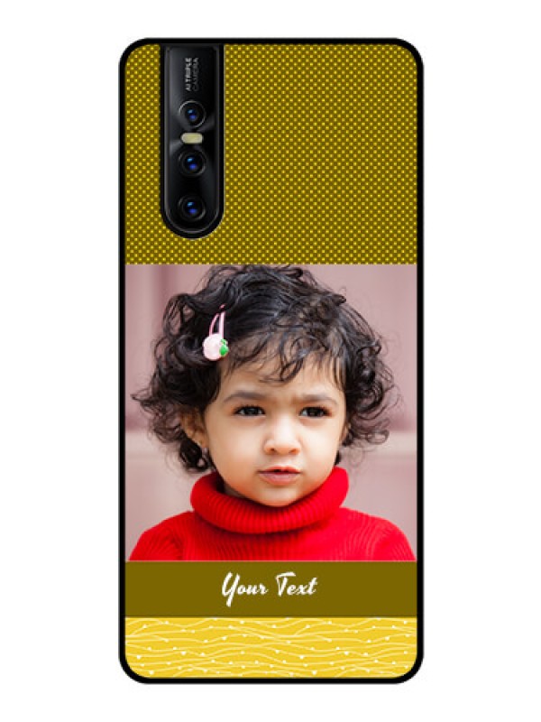 Custom Vivo V15 Pro Custom Glass Phone Case  - Simple Green Color Design