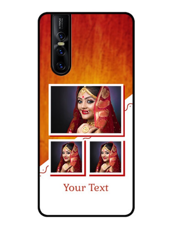 Custom Vivo V15 Pro Custom Glass Phone Case  - Wedding Memories Design  
