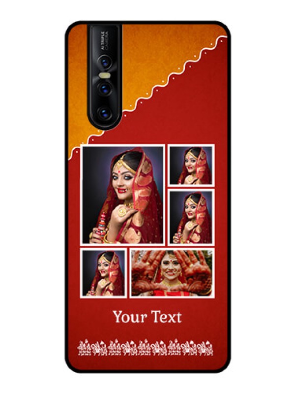 Custom Vivo V15 Pro Personalized Glass Phone Case  - Wedding Pic Upload Design