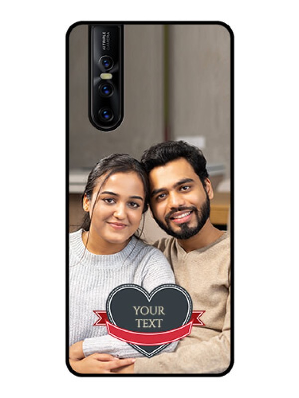 Custom Vivo V15 Pro Custom Glass Phone Case  - Just Married Couple Design