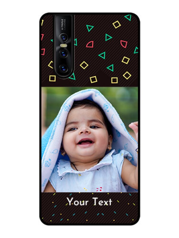 Custom Vivo V15 Pro Custom Glass Phone Case  - with confetti birthday design
