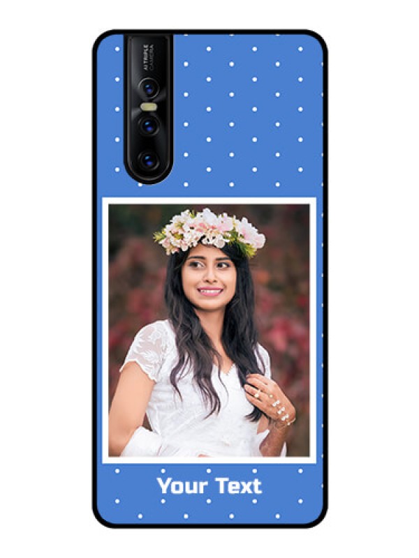 Custom Vivo V15 Pro Photo Printing on Glass Case  - Polka dots design