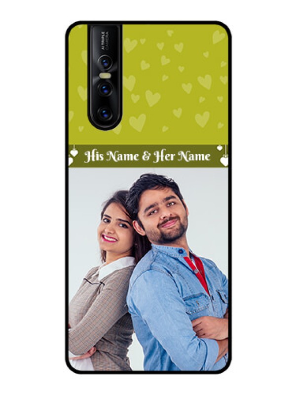 Custom Vivo V15 Pro Custom Glass Phone Case  - You & Me Heart Design