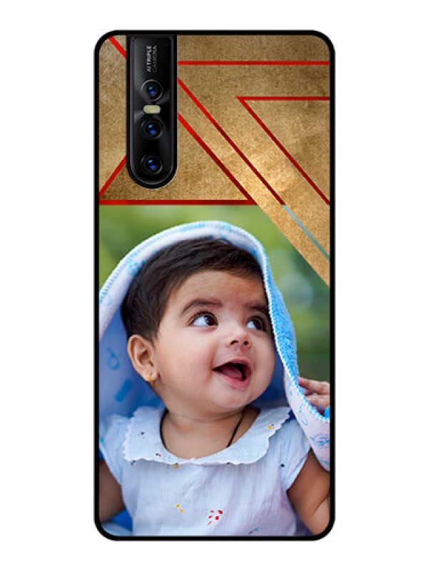 Custom Vivo V15 Pro Personalized Glass Phone Case  - Gradient Abstract Texture Design