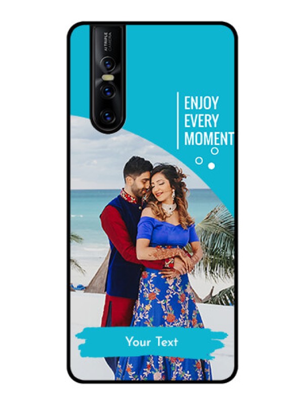 Custom Vivo V15 Pro Custom Glass Mobile Case  - Happy Moment Design