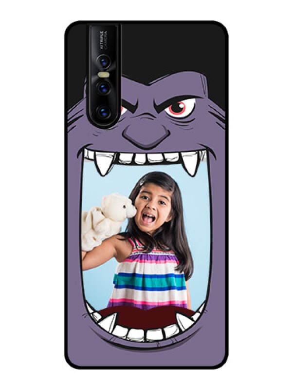 Custom Vivo V15 Pro Custom Glass Phone Case  - Angry Monster Design