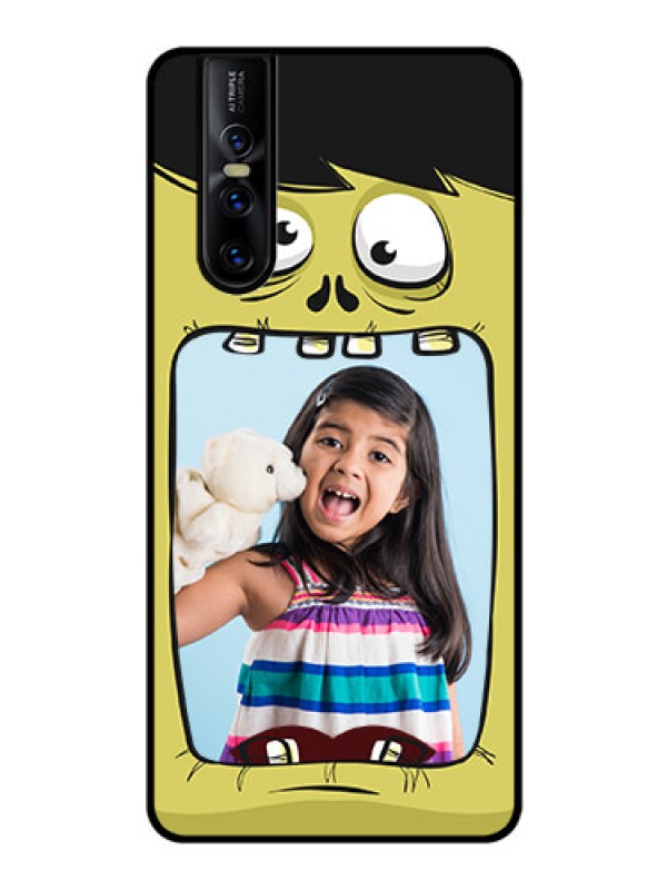 Custom Vivo V15 Pro Personalized Glass Phone Case  - Cartoon monster back case Design