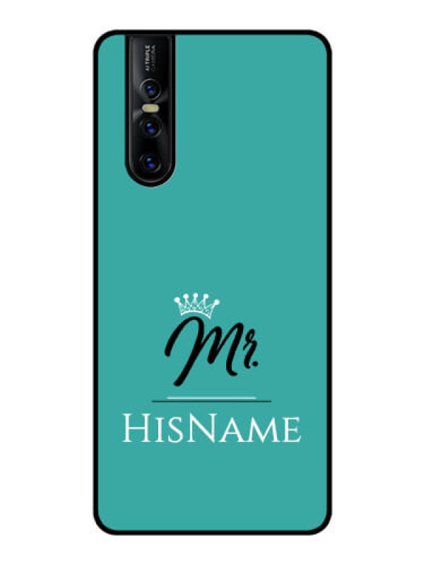 Custom Vivo V15 Pro Custom Glass Phone Case Mr with Name