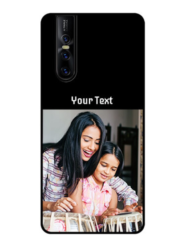 Custom Vivo V15 Pro Photo with Name on Glass Phone Case