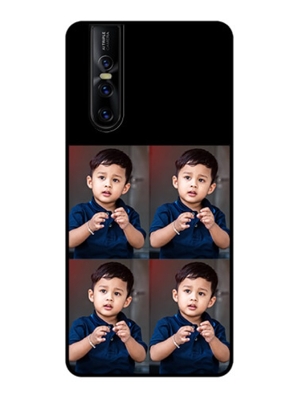 Custom Vivo V15 Pro 4 Image Holder on Glass Mobile Cover