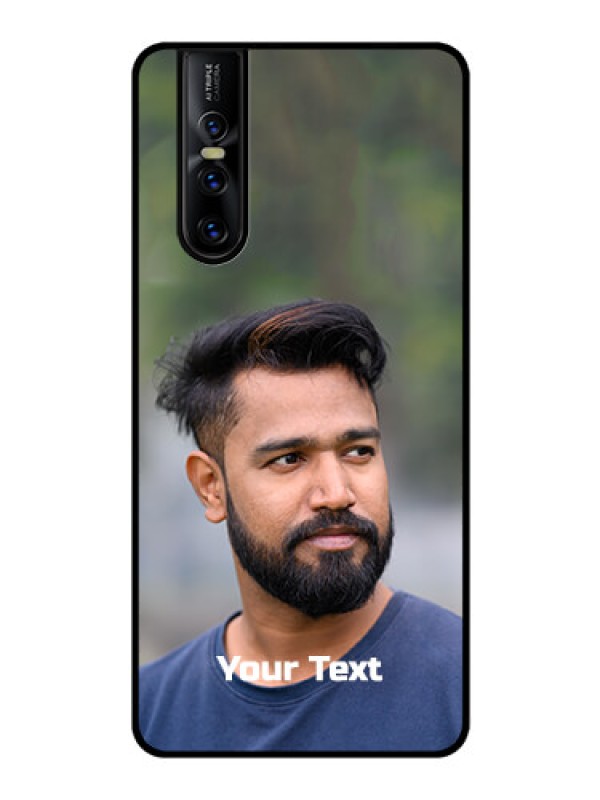 Custom Vivo V15 Pro Glass Mobile Cover: Photo with Text